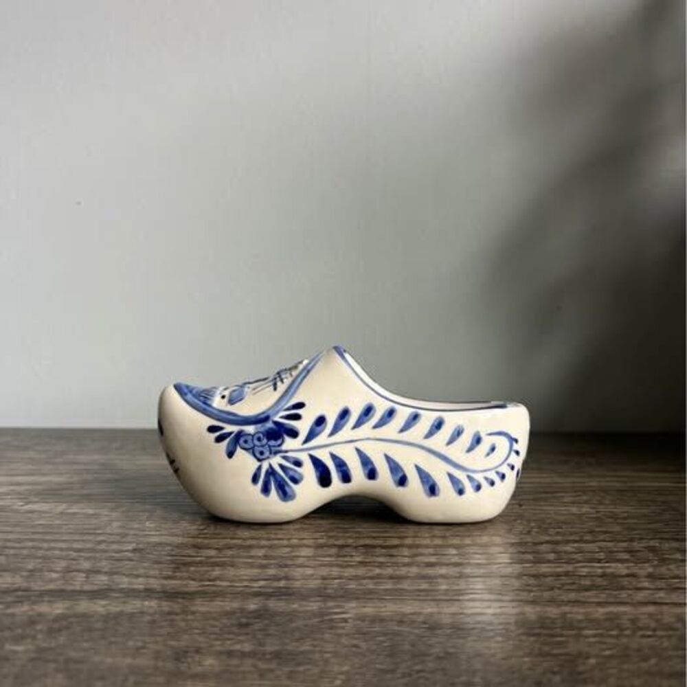 Vintage Blue and White Delft Shoe